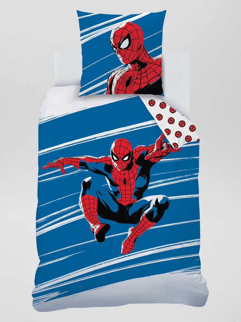Parure de lit - 'Spider-Man' - 1 personne bleu/rouge - Kiabi
