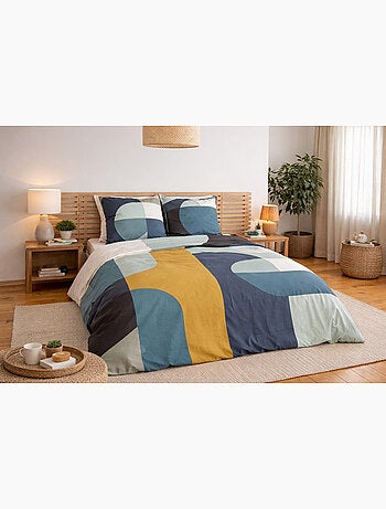 PARURE DE LIT - STYLE MODERNE & ÉNERGIE LUMINEUSE - 240x220 / Bleu
