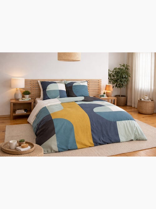 Parure de lit - style moderne & énergie lumineuse - 240x220 / bleu - Kiabi Parure de lit - style moderne & énergie lumineuse - 240x220 / bleu - Kiabi