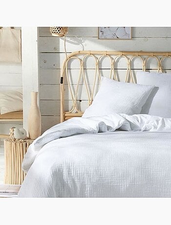 Parure de lit - today - 123325 - 2 personnes - 240x220cm - gaze de coton unie - acier
