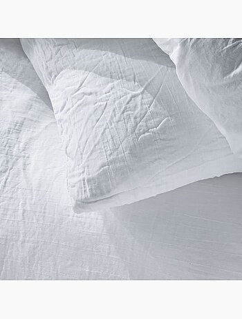 Parure de lit - today - 123325 - 2 personnes - 240x220cm - gaze de coton unie - acier