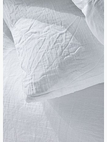 Parure de lit - today - 123325 - 2 personnes - 240x220cm - gaze de coton unie - acier