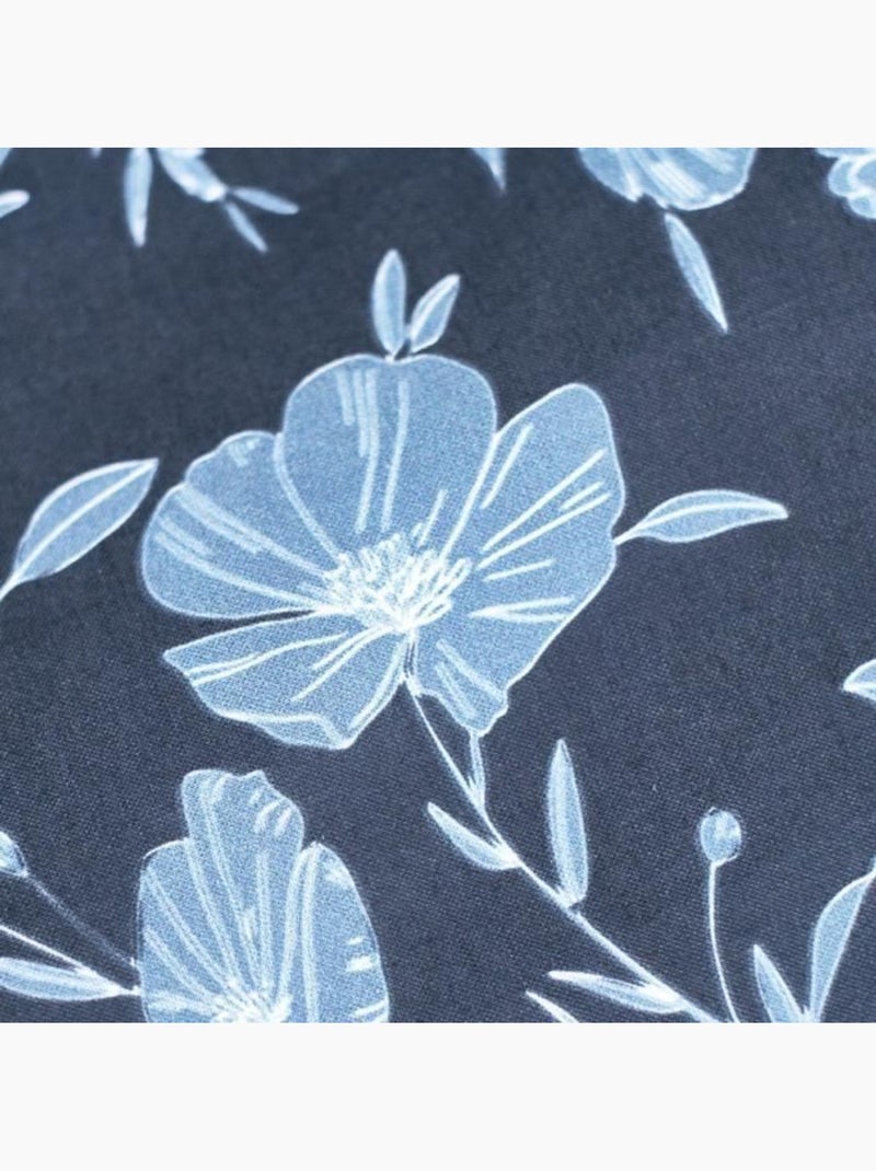 Parure de lit - today sunshine - 240x260 cm - 2 personnes - coton imprimé floral Bleu - Kiabi