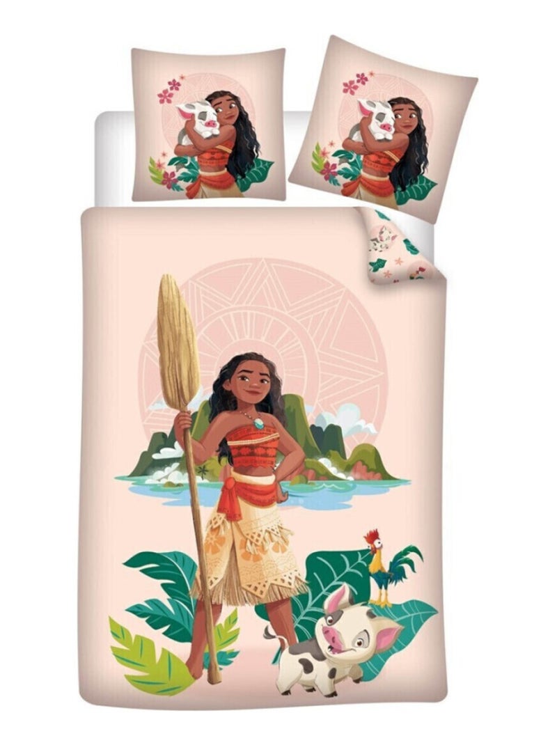 Parure de lit - Vaiana Sur Son Île - 140 cm x 200 cm Multicolore - Kiabi