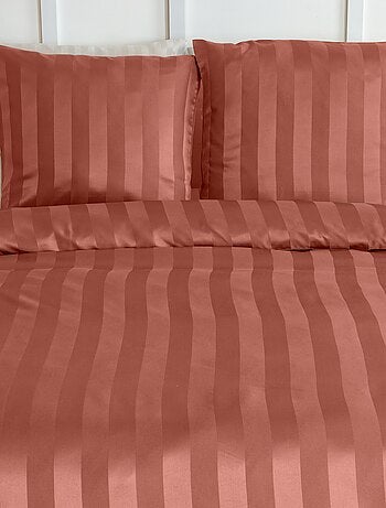 Parure de lit 1 ou 2 personnes en satin + 2 taies