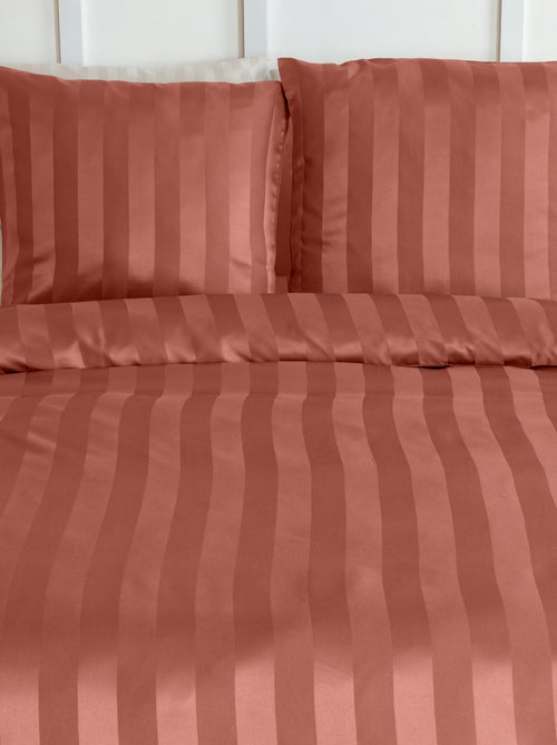Parure de lit 1 ou 2 personnes en satin + 2 taies - Kiabi