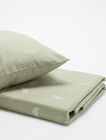 Parure de lit 1 personne (140 x 200 cm) en coton
