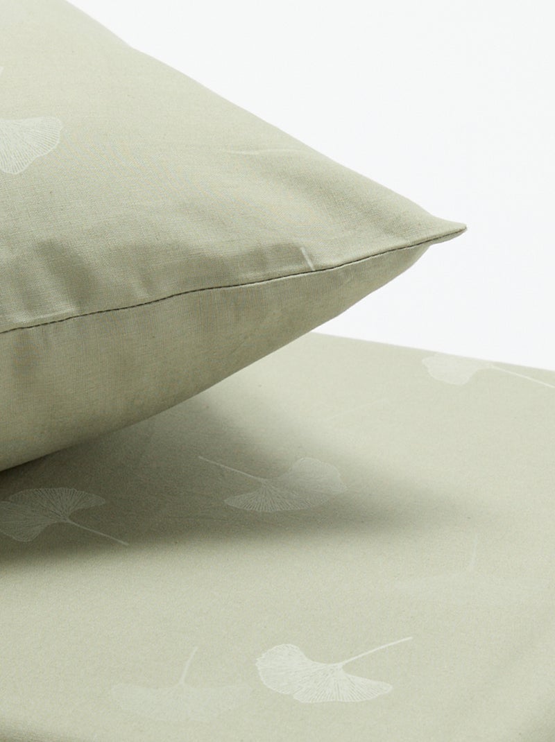 Parure de lit 1 personne (140 x 200 cm) en coton Beige - Kiabi