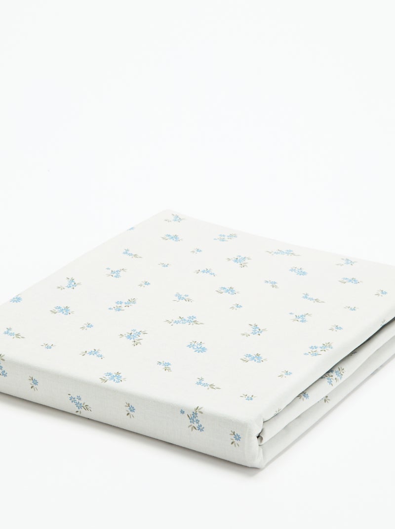 Parure de lit 1 personne (140 x 200 cm) en coton Bleu - Kiabi