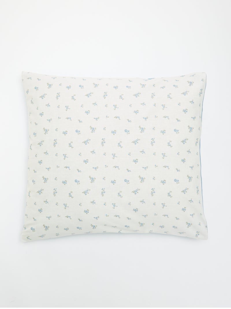 Parure de lit 1 personne (140 x 200 cm) en coton Bleu - Kiabi