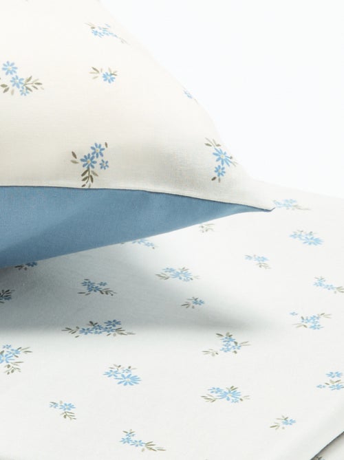 Parure de lit 1 personne (140 x 200 cm) en coton - Kiabi