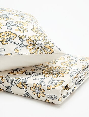 Parure de lit 1 personne (140 x 200 cm) en coton