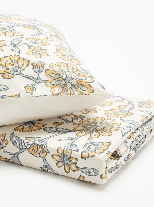 Parure de lit 1 personne (140 x 200 cm) en coton - Kiabi Parure de lit 1 personne (140 x 200 cm) en coton - Kiabi