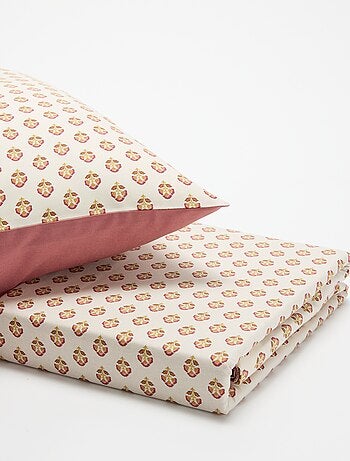 Parure de lit 1 personne (140 x 200 cm) en coton