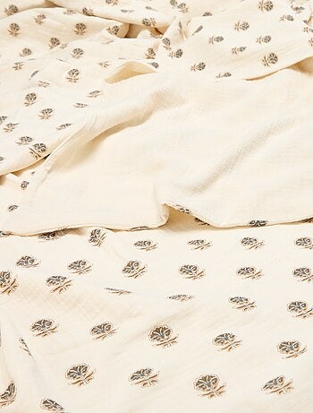 Parure de lit 1 personne (140 x 200cm) en gaze de coton - Kiabi Home