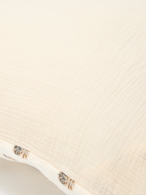 Parure de lit 1 personne 140 x 200 cm en gaze de coton - Kiabi Home - Kiabi Parure de lit 1 personne 140 x 200 cm en gaze de coton - Kiabi Home - Kiabi