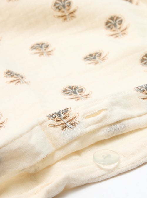 Parure de lit 1 personne 140 x 200 cm en gaze de coton - Kiabi