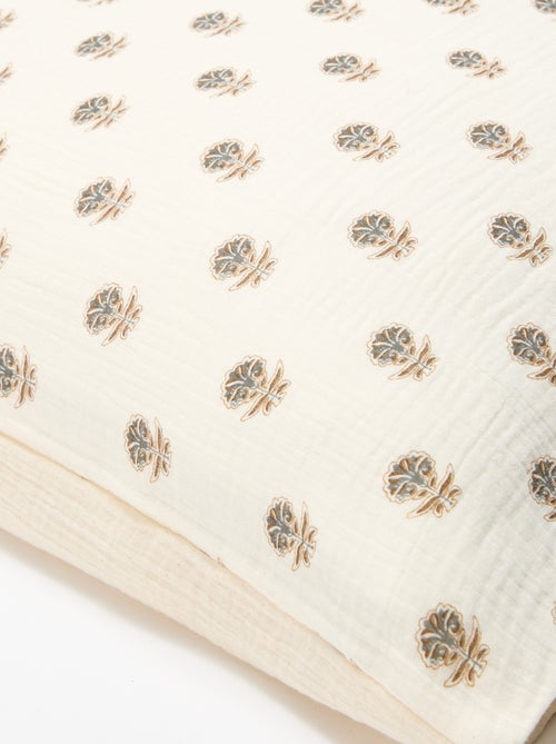 Parure de lit 1 personne 140 x 200 cm en gaze de coton - Kiabi