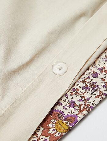 Parure de lit 1 personne (140 x 200cm) en coton 57 fils - Kiabi Home