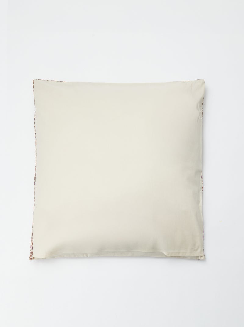 Parure de lit 1 personne (140 x 200cm) en coton 57 fils - Kiabi Home Beige fleuri - Kiabi