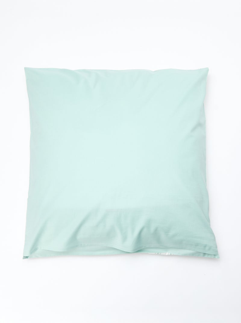 Parure de lit 1 personne (140 x 200cm) en coton 57 fils - Kiabi Home Bleu - Kiabi