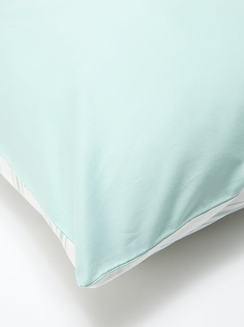 Parure de lit 1 personne (140 x 200cm) en coton 57 fils - Kiabi Home Bleu - Kiabi