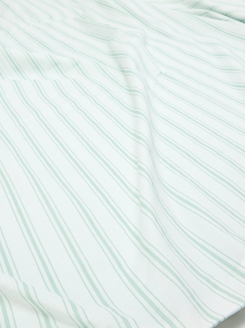 Parure de lit 1 personne (140 x 200cm) en coton 57 fils - Kiabi Home Bleu - Kiabi