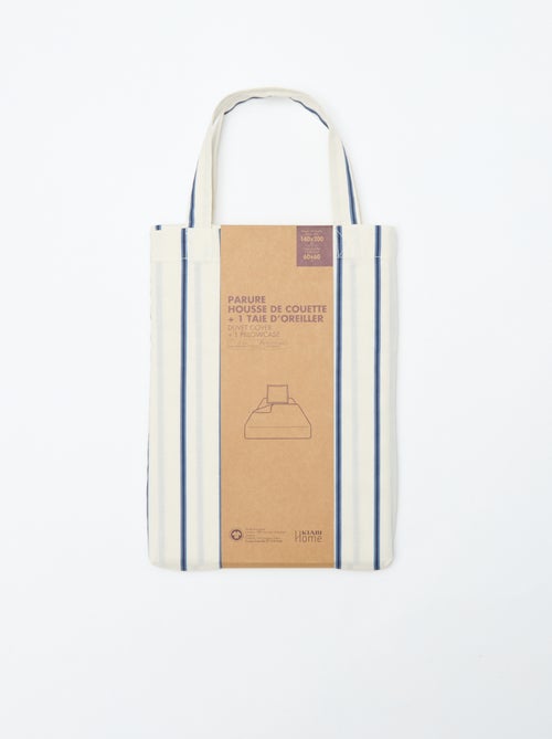 Parure de lit 1 personne (140 x 200cm) en coton 57 fils - Kiabi Home - Kiabi