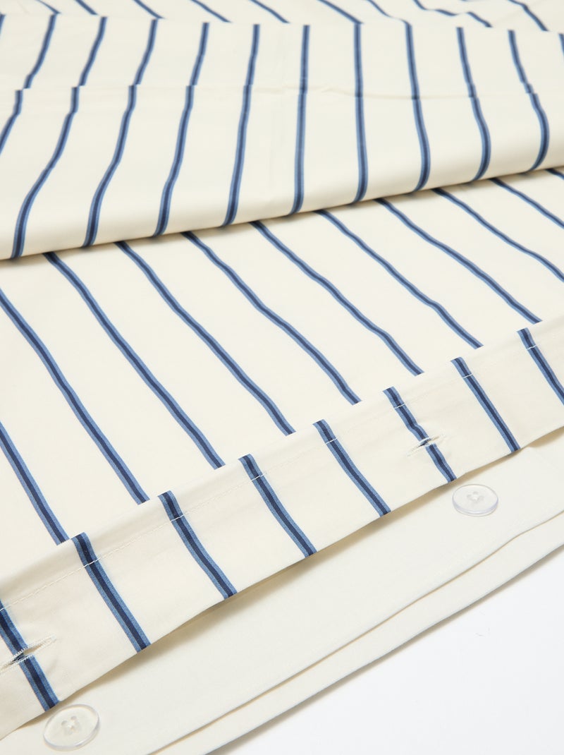 Parure de lit 1 personne (140 x 200cm) en coton 57 fils - Kiabi Home Bleu - Kiabi