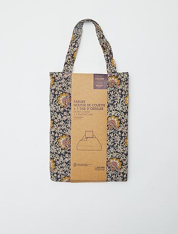 Parure de lit 1 personne (140 x 200cm) en coton 57 fils - Kiabi Home