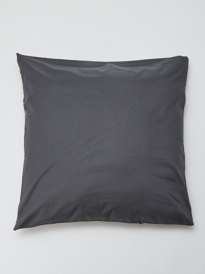 Parure de lit 1 personne (140 x 200cm) en coton 57 fils - Kiabi Home Gris fleuri - Kiabi