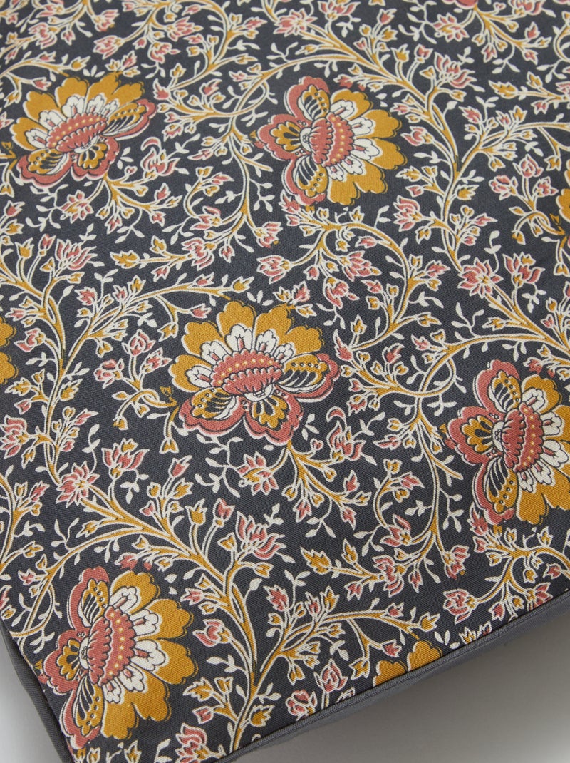 Parure de lit 1 personne (140 x 200cm) en coton 57 fils - Kiabi Home Gris fleuri - Kiabi