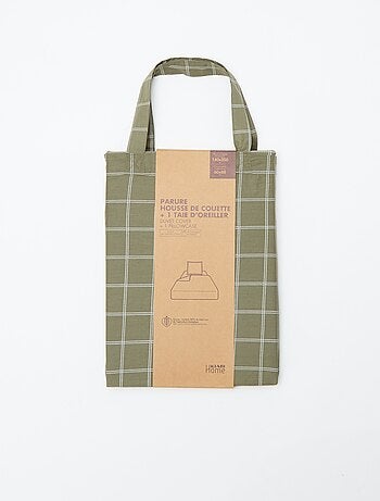 Parure de lit 1 personne (140 x 200cm) en coton 57 fils - Kiabi Home