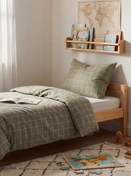 Parure de lit 1 personne (140 x 200cm) en coton 57 fils - Kiabi Home - Kiabi