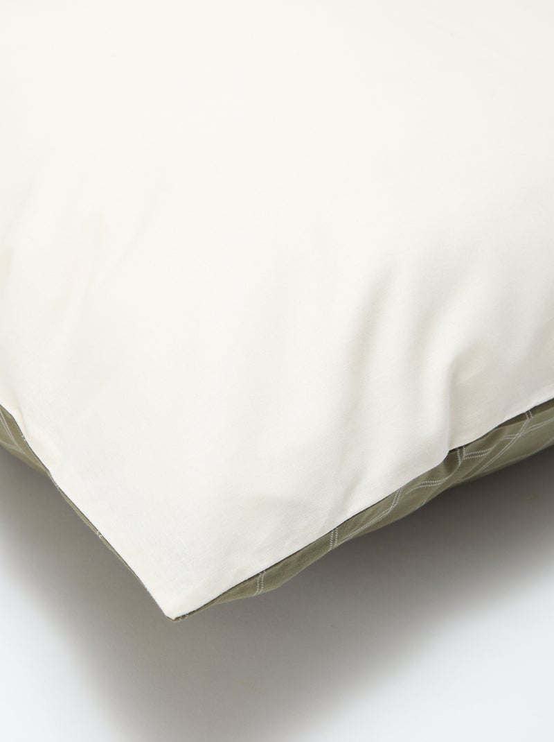 Parure de lit 1 personne (140 x 200cm) en coton 57 fils - Kiabi Home Kaki - Kiabi