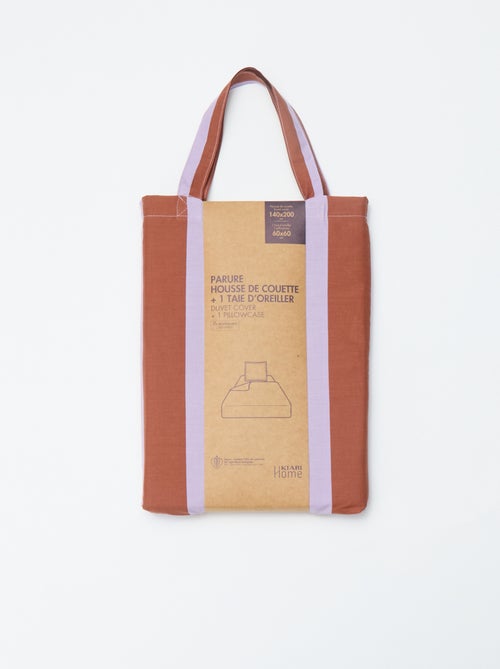 Parure de lit 1 personne (140 x 200cm) en coton 57 fils - Kiabi Home - Kiabi