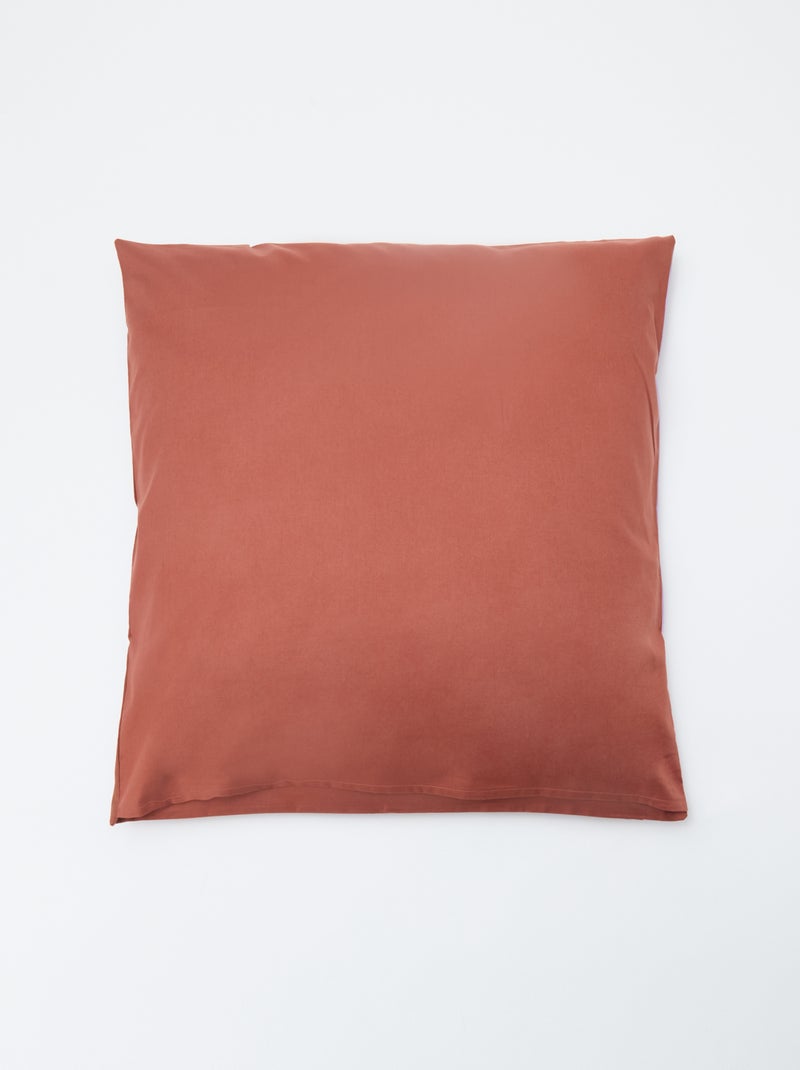 Parure de lit 1 personne (140 x 200cm) en coton 57 fils - Kiabi Home Marron/mauve rayé - Kiabi