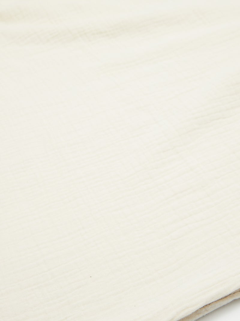 Parure de lit 1 personne (140 x 200cm) en gaze de coton - Kiabi Home Beige - Kiabi