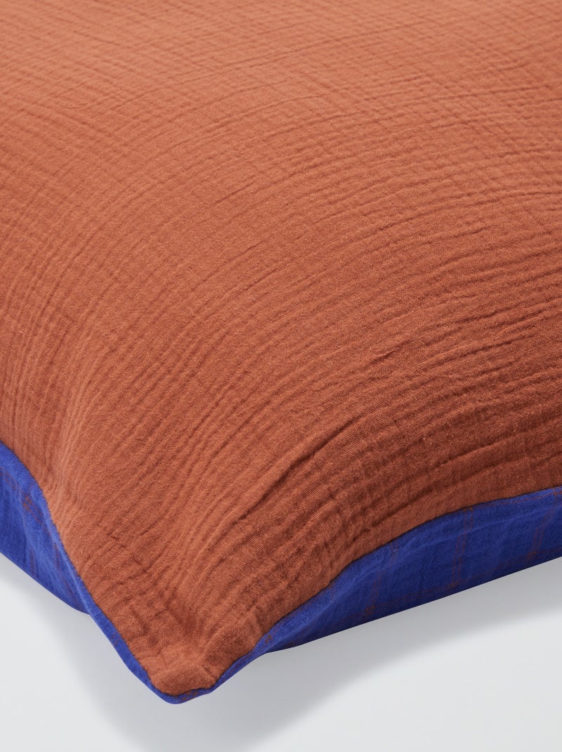 Parure de lit 1 personne (140 x 200cm) en gaze de coton - Kiabi Home Bleu - Kiabi