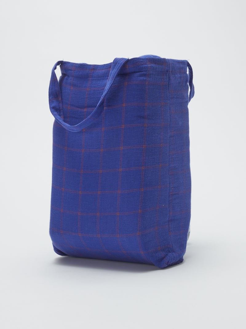 Parure de lit 1 personne (140 x 200cm) en gaze de coton - Kiabi Home Bleu - Kiabi