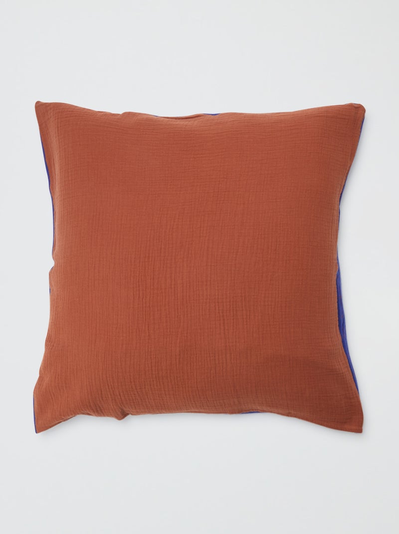 Parure de lit 1 personne (140 x 200cm) en gaze de coton - Kiabi Home Bleu - Kiabi