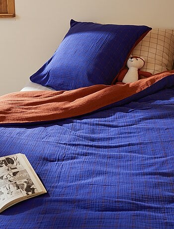 Parure de lit 1 personne (140 x 200cm) en gaze de coton - Kiabi Home