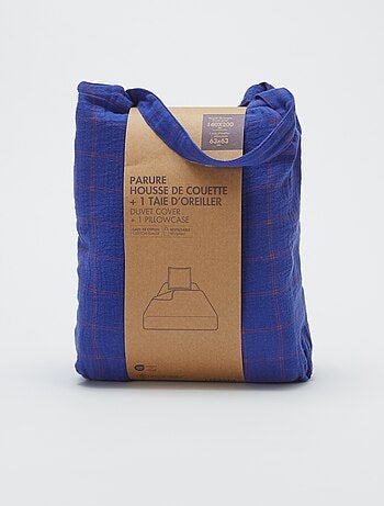 Parure de lit 1 personne (140 x 200cm) en gaze de coton - Kiabi Home