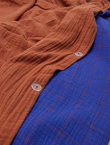 Parure de lit 1 personne (140 x 200cm) en gaze de coton - Kiabi Home