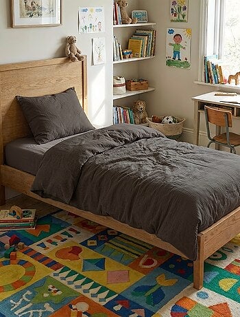 Parure de lit 1 personne (140 x 200cm) en gaze de coton - Kiabi Home