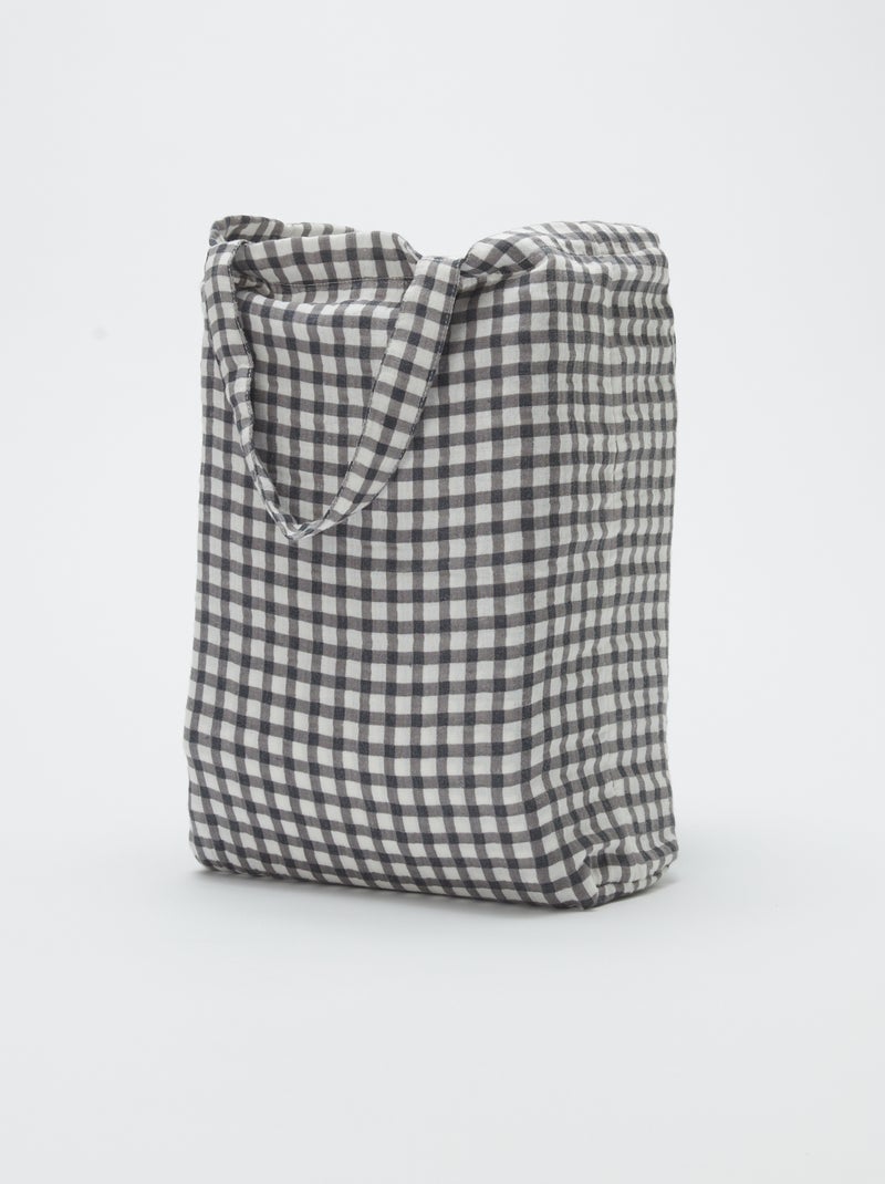 Parure de lit 1 personne (140 x 200cm) en gaze de coton - Kiabi Home Gris - Kiabi