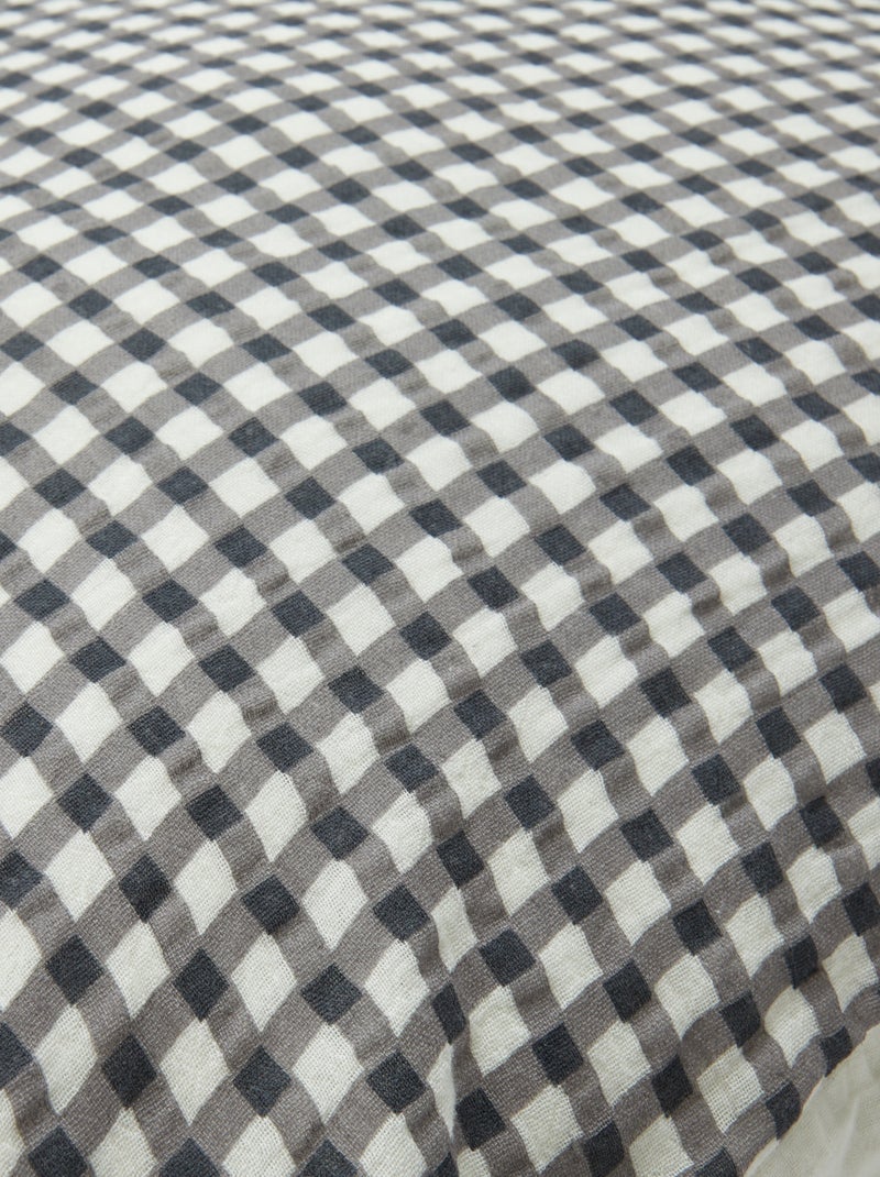 Parure de lit 1 personne (140 x 200cm) en gaze de coton - Kiabi Home Gris - Kiabi