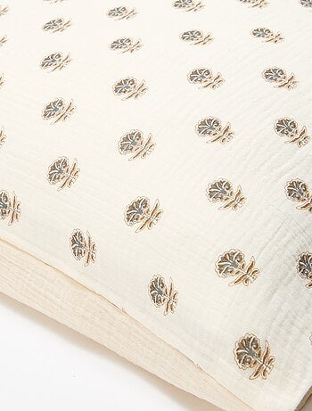 Parure de lit 1 personne (140 x 200cm) en gaze de coton - Kiabi Home