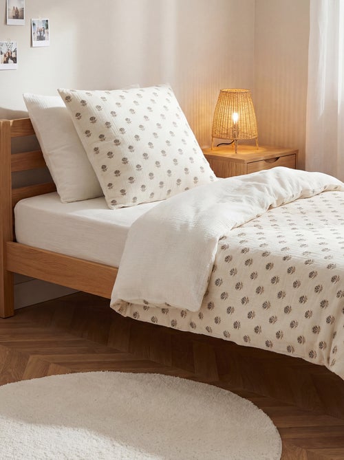 Parure de lit 1 personne (140 x 200cm) en gaze de coton - Kiabi Home - Kiabi