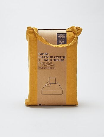 Parure de lit 1 personne (140 x 200cm) en gaze de coton - Kiabi Home